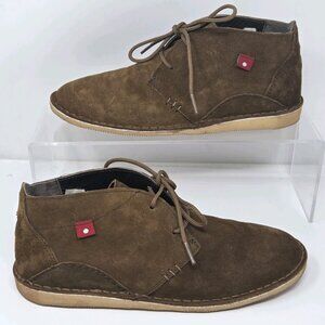 OLIBERTE Chukka Womens Suede Leather Ankle Boots Brown US 8.5 EU 39 Hippie Boho
